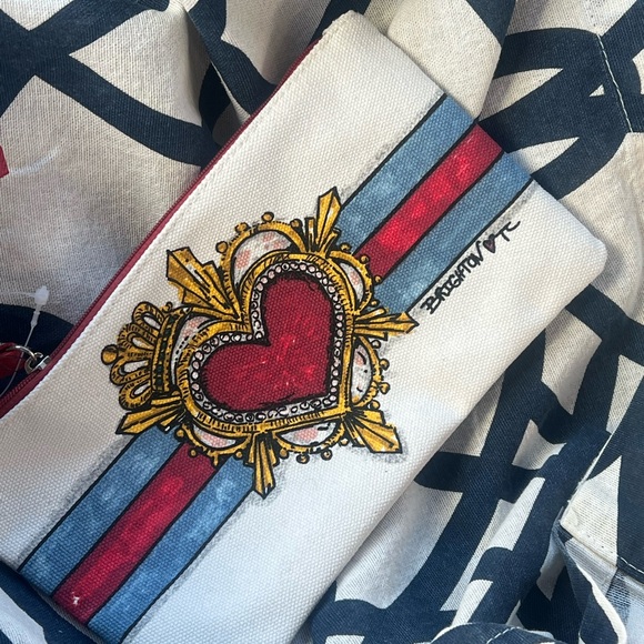 Brighton purse canvas pouch 2 set Love We Trust Pouch - Picture 5 of 8